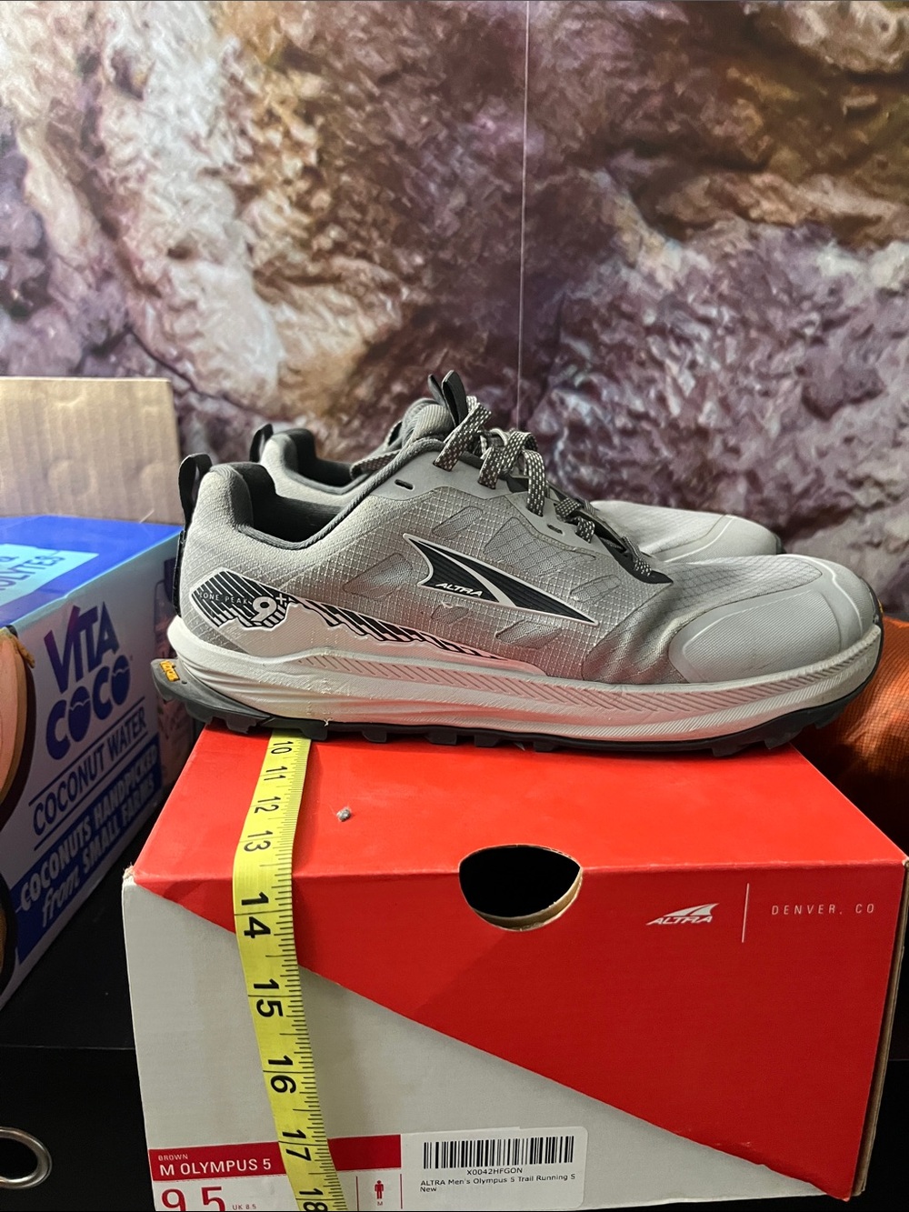 Altra Men's Olympus Trail Shoe in Gray 9 WIDE